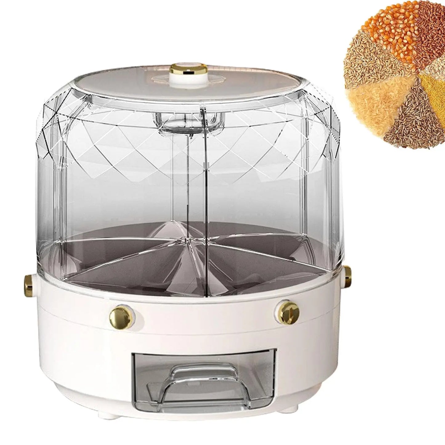 Lumora™ 360° Rotating 6-in-1 Culinary Grain Station