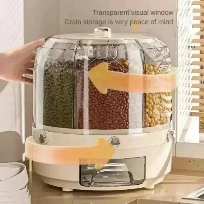 Lumora™ 360° Rotating 6-in-1 Culinary Grain Station
