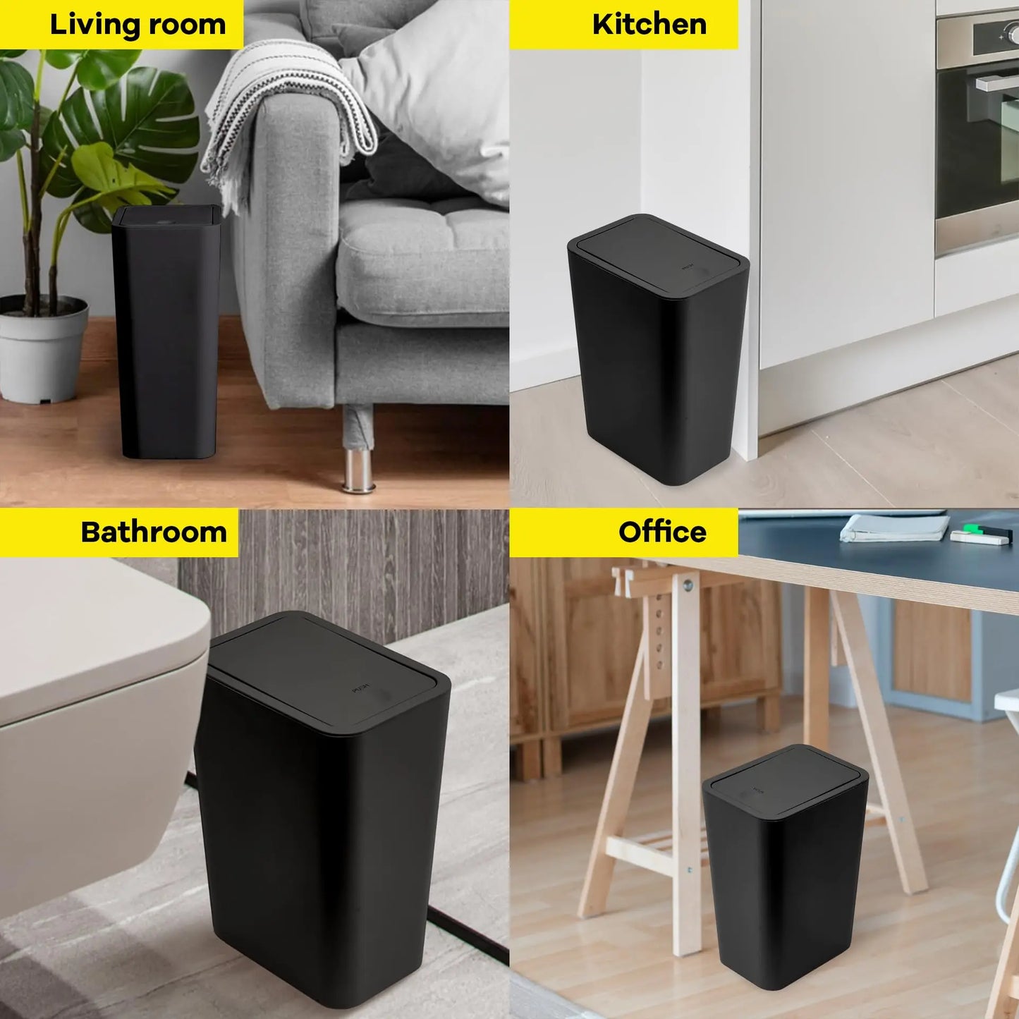 Lumora™ Slim-Profile Press-Top Storage Bin